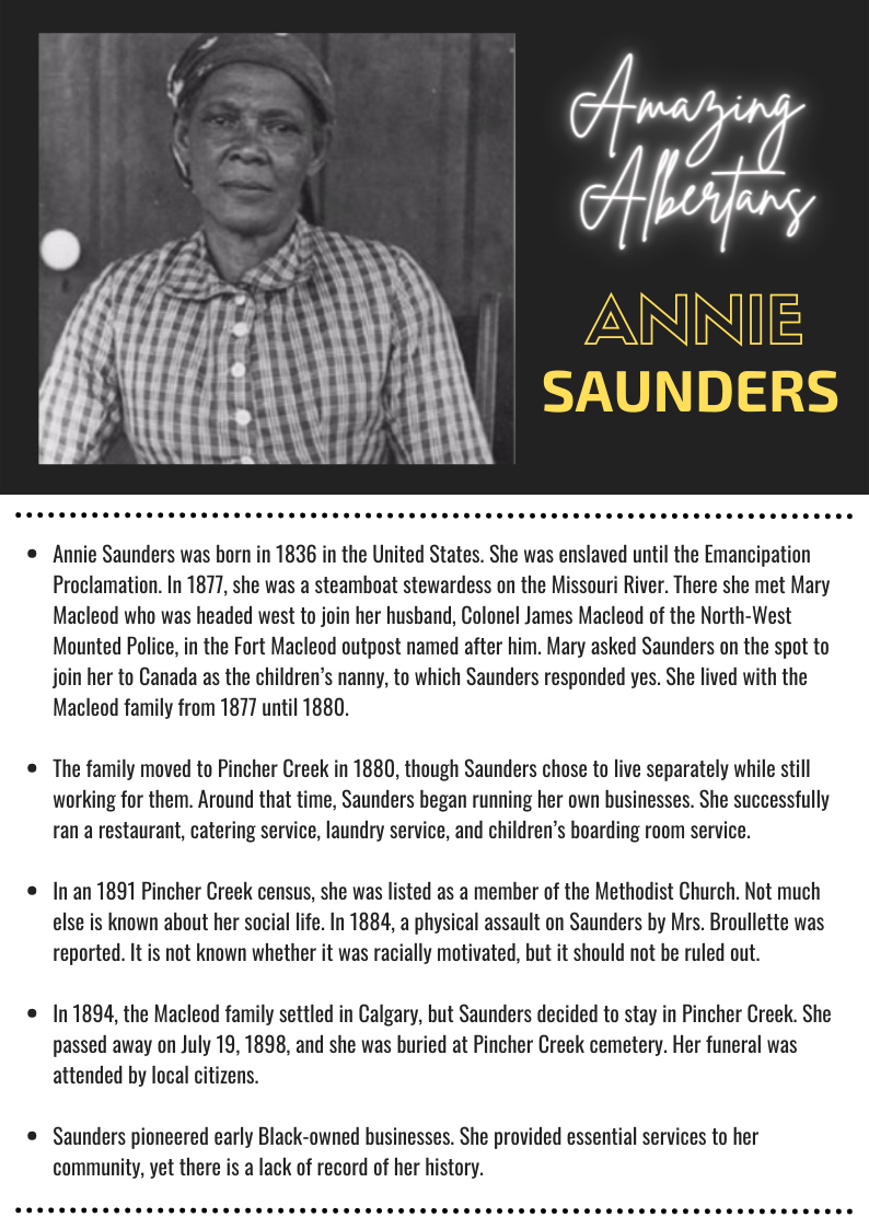 Bio of Annie Saunders 